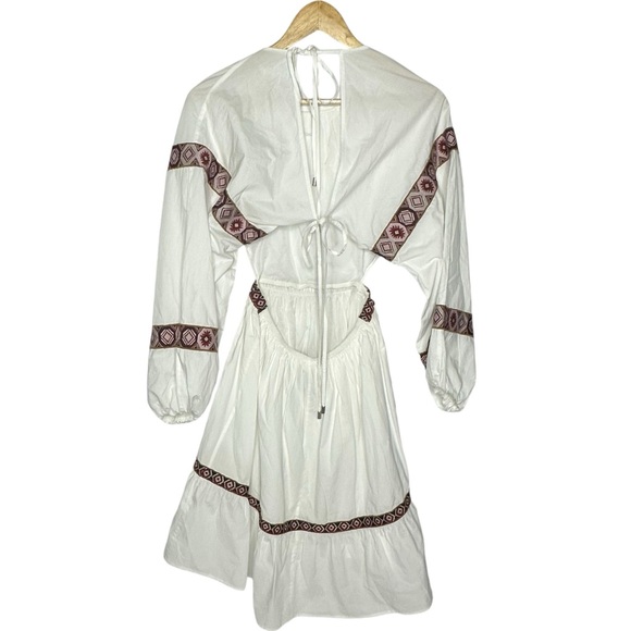 NWOT CHUFY Hari Mini White Embroidered Dress w/open back m - Picture 5 of 15